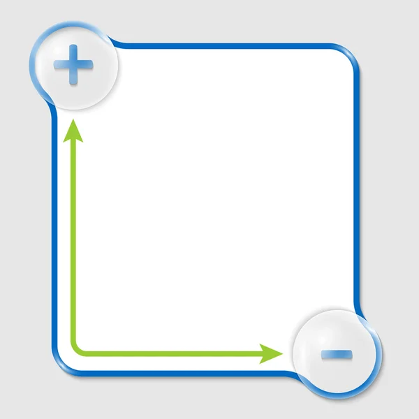 标志的任何文本的蓝色文本框架 — 图库矢量图片