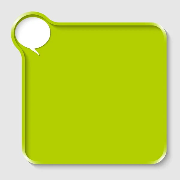 Zone de texte verte pour texte amy avec bulle vocale — Image vectorielle