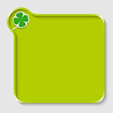 yonca yaprağı ile herhangi bir metin için yeşil metin kutusu