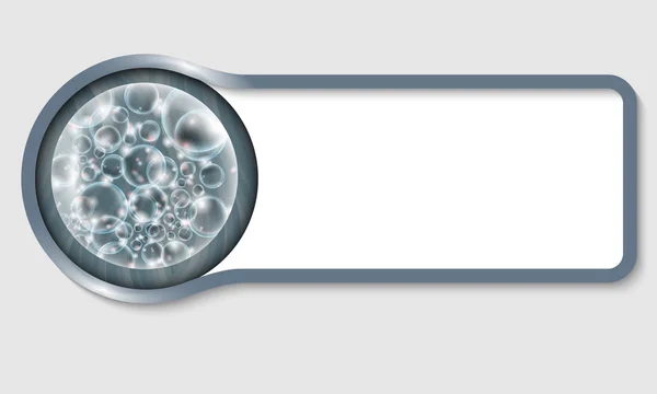 Metin çerçevesi için herhangi bir metin ve şeffaf bir bubbles — Stok Vektör