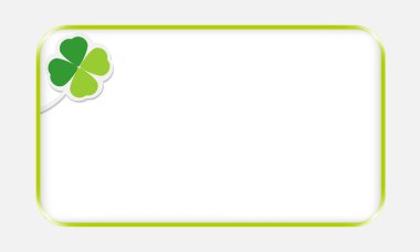 aksanlı yonca yaprağı yeşil kutu boş