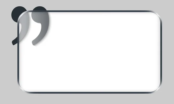 Tom vector box för text med citattecken — Stock vektor