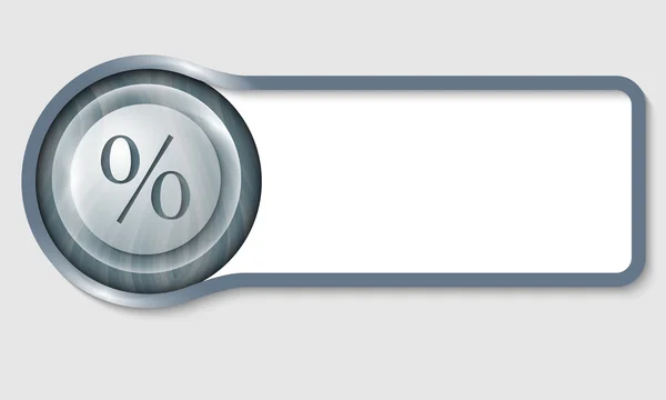 任意のテキストと透明のパーセント記号のテキスト枠 — ストックベクタ