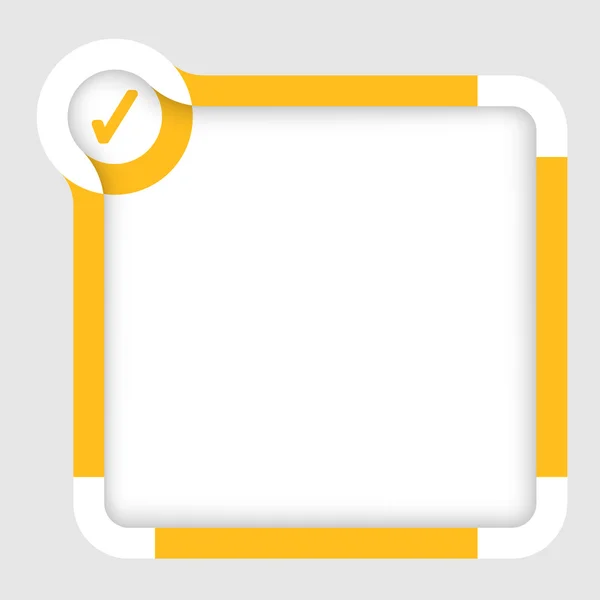 Casilla de verificación vector para texto con amarillo — Archivo Imágenes Vectoriales