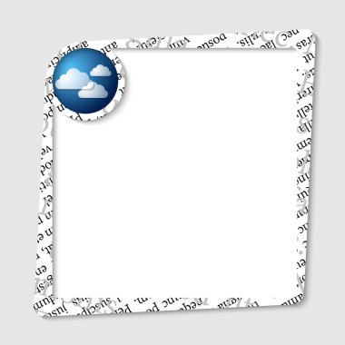 bulutlar ile herhangi bir metin için vektör metin kutusu