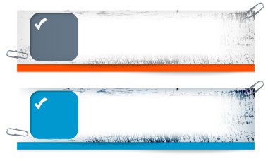 onay kutusuyla iki kirli afiş kümesi