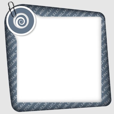 vektör çerçeve numaraları ve spir doku ile metin eklemek için