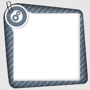 vektör çerçeve numaraları ve cogw doku ile metin eklemek için