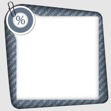 vektör çerçeve numaraları ve perc doku ile metin eklemek için