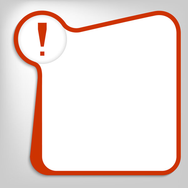 красный вектор для ввода текста с восклицательным знаком
