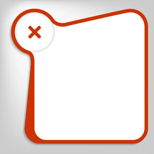 Boîte vectorielle rouge pour saisir du texte avec signe d'interdiction — Image vectorielle