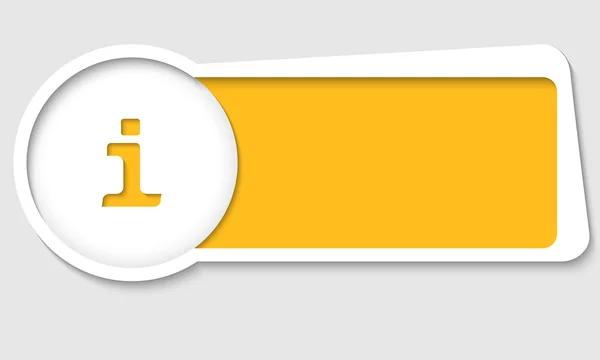Vektor-Textfeld zum Einfügen von Text mit Informationszeichen — Stockvektor