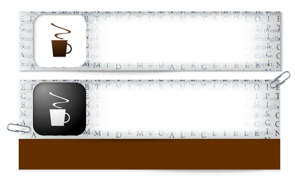 Набор из двух букв с текстурой букв и чашкой кофе — стоковый вектор
