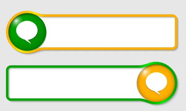 Set med två textram för text med pratbubblan — Stock vektor