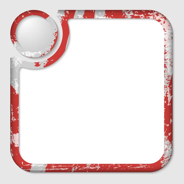 Rode doos voor het invoegen van tekst met patroon — Stockvector
