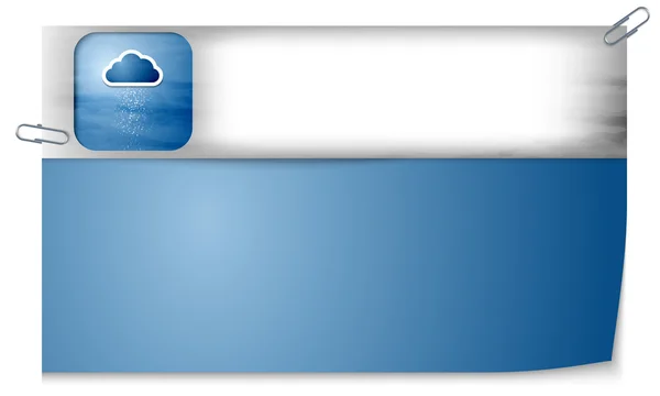 Lege banner met textuur en cloud en regen — Stockvector