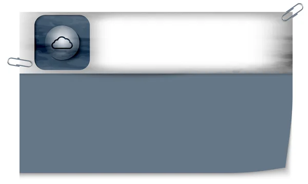 Lege banner met donkere textuur en cloud pictogram — Stockvector