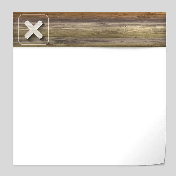 Διάνυσμα banner με ξύλο υφή και απαγόρευση σημάδι — Διανυσματικό Αρχείο