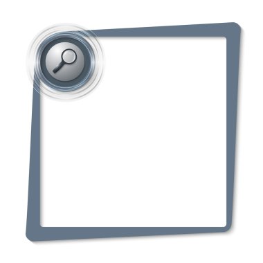 tekstframe voor tekst en doorzichtige cirkels met Vergrootglas