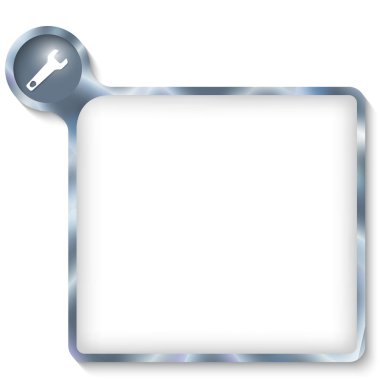 somun anahtarı ile herhangi bir metin için vektör metin kutusu