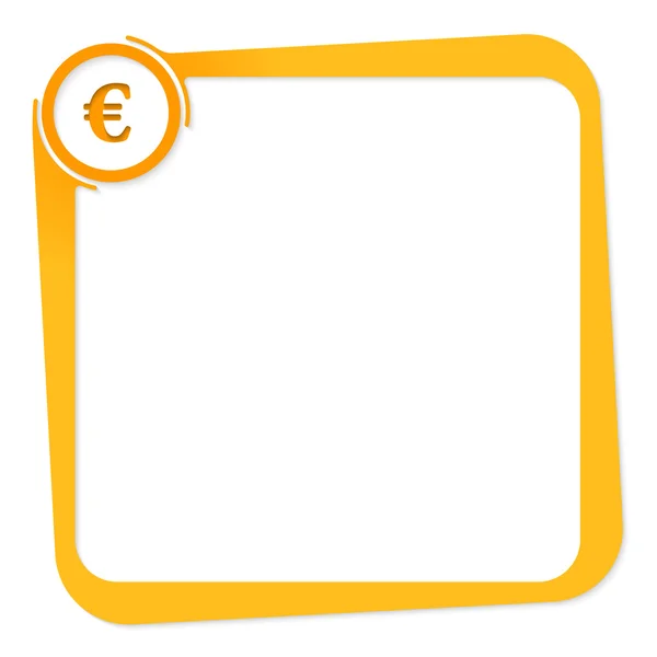 Boîte vectorielle pour tout texte avec signe euro — Image vectorielle