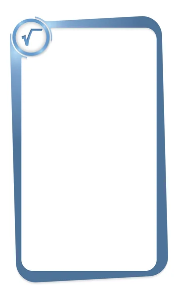 Boîte bleue pour entrer n'importe quel texte avec signe radix — Image vectorielle