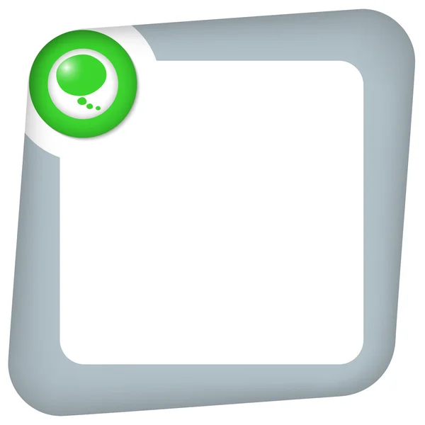 Caixa abstrata para inserir texto com bolha de fala verde — Vetor de Stock
