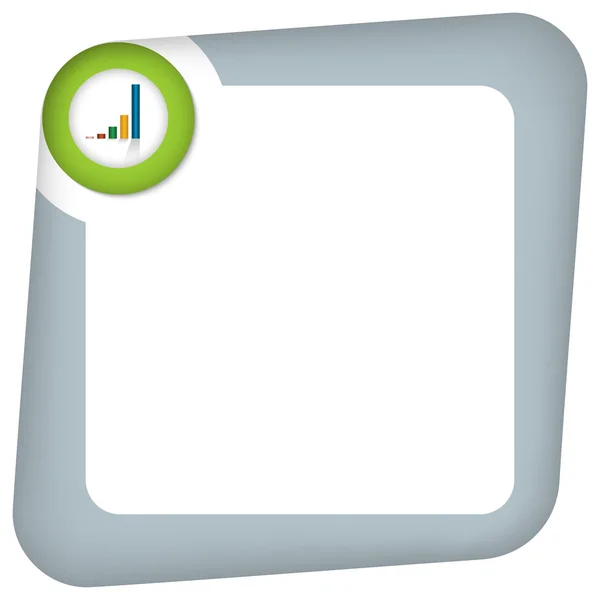 Caixa abstrata para inserir texto com gráfico — Vetor de Stock