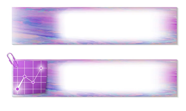 Set de două bannere cu textura și graficul — Vector de stoc