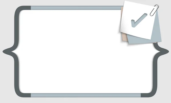 Vektor ram för text med hakparenteser och kryssrutan — Stock vektor