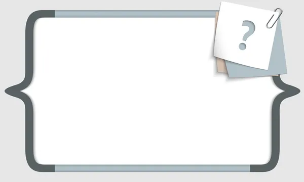 Frame vettoriale per qualsiasi testo con parentesi quadre e punto interrogativo — Vettoriale Stock