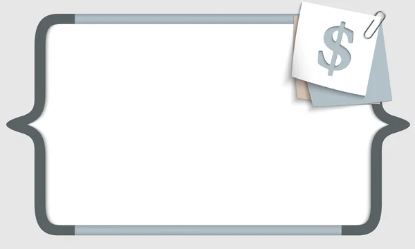 Vektor ram för text med hakparenteser och dollartecken — Stock vektor