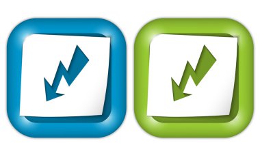 Kağıt ve flash ile iki simge kümesi