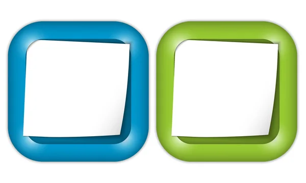 Av två ikoner med blankt papper — Stock vektor
