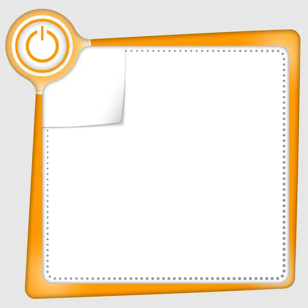 Cuadro de texto para introducir texto con botón de encendido — Archivo Imágenes Vectoriales