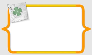 vektör ayraç buruşuk kağıt ve yonca yaprağı ile