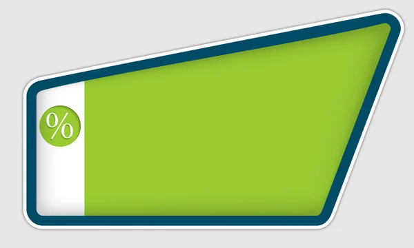 Zieloną ramką do wprowadzania tekstu za pomocą znaku procentu — Wektor stockowy