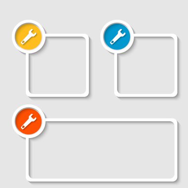 somun anahtarı ile herhangi bir metin için beyaz bir çerçeve