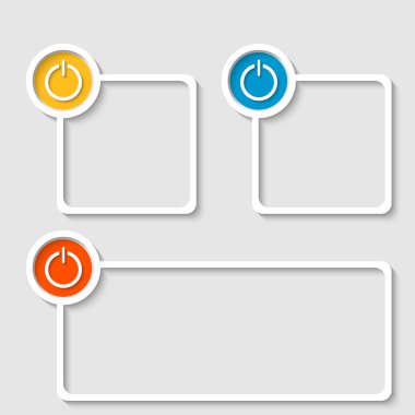 güç düğmesi ile herhangi bir metin için beyaz bir çerçeve