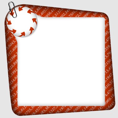 vektör çerçeve numaraları ve arro doku ile metin eklemek için