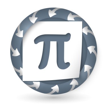 oklar ve pi işareti vektör soyut simgesi