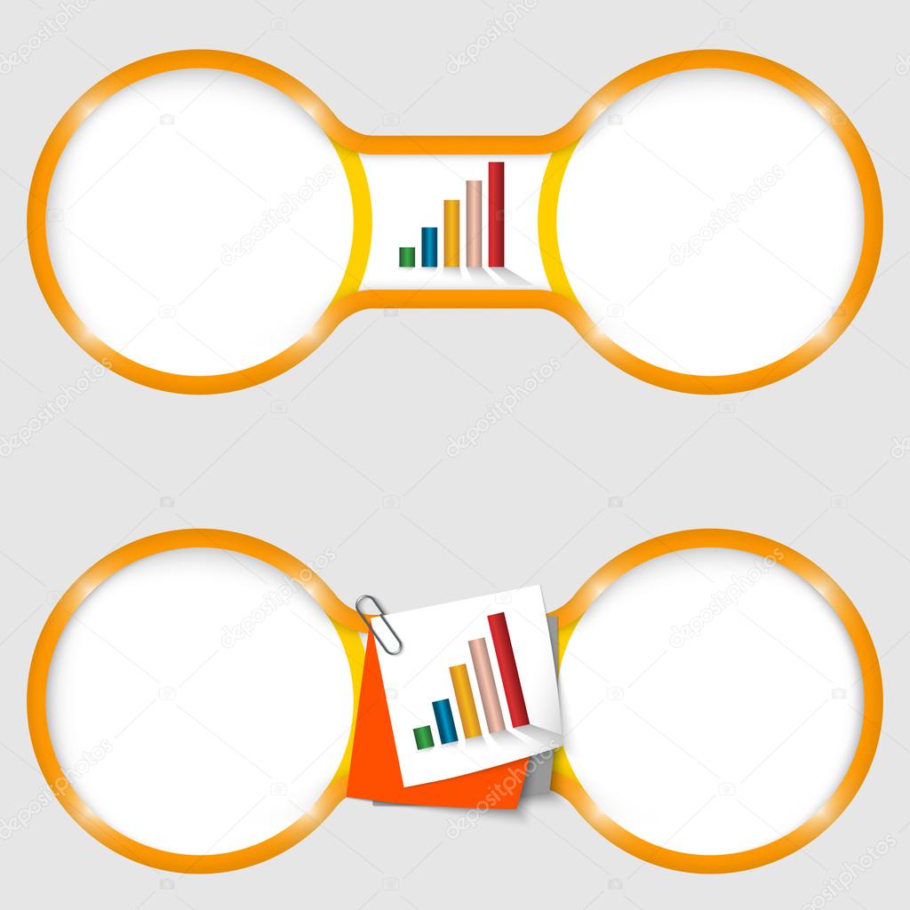two circles for text with an graph