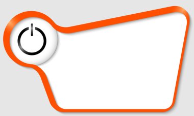 güç düğmesi ile herhangi bir metin için turuncu metin kutusu