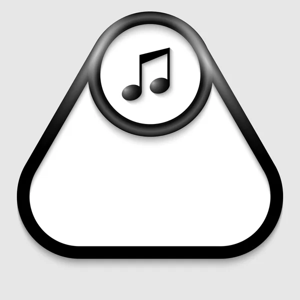 Quadro vetorial preto para qualquer texto com ícone de música — Vetor de Stock