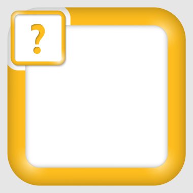 soru işareti ile herhangi bir metin için vektör metin kutusu