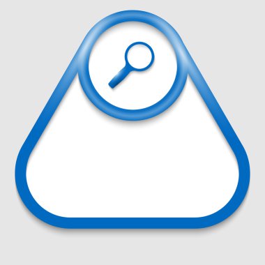 Büyüteç ile herhangi bir metin için mavi vektör çerçeve