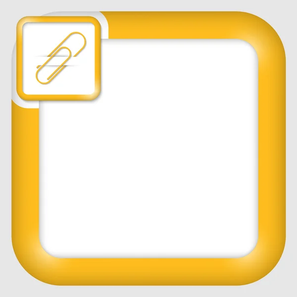 Cuadro de texto vectorial para cualquier texto con clip de papel — Archivo Imágenes Vectoriales