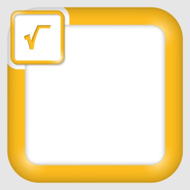 vektör radix işareti ile herhangi bir metni için metin kutusu