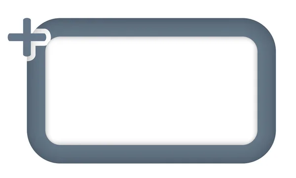 Caixa vetorial para inserir texto com sinal de mais — Vetor de Stock