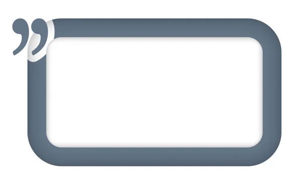 Vektor rutan för att skriva text med citattecken — Stock vektor